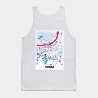 Perm - Russia MilkTea City Map Tank Top